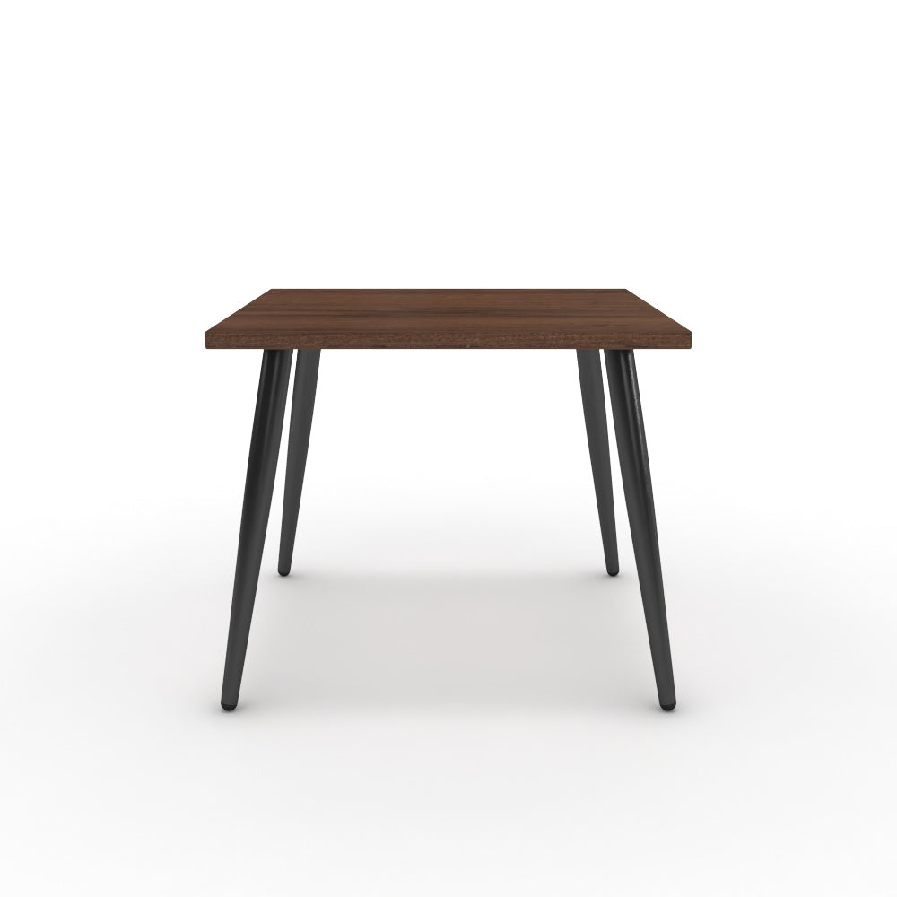 Dohányzóasztal - Manu fekete lábbal - Mogyoró, méret: 50x50