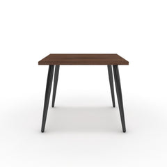 Dohányzóasztal - Manu fekete lábbal - Mogyoró, méret: 50x50