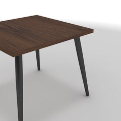 Dohányzóasztal - Manu fekete lábbal - Mogyoró, méret: 50x50