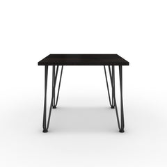 Dohányzóasztal - Linga fekete lábbal - Füstölt dió, méret: 50x50