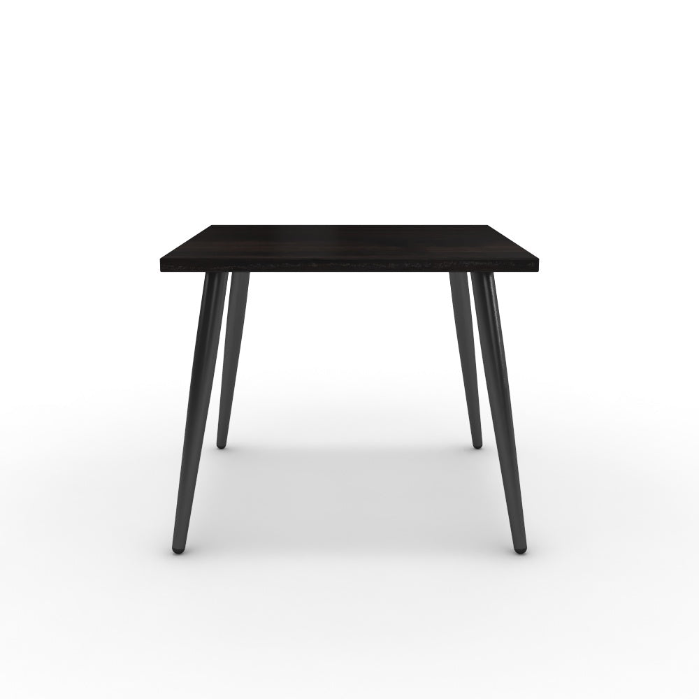 Dohányzóasztal - Manu fekete lábbal - Füstölt dió, méret: 50x50