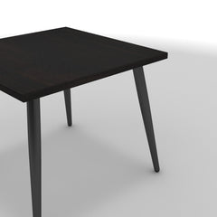 Dohányzóasztal - Manu fekete lábbal - Füstölt dió, méret: 50x50