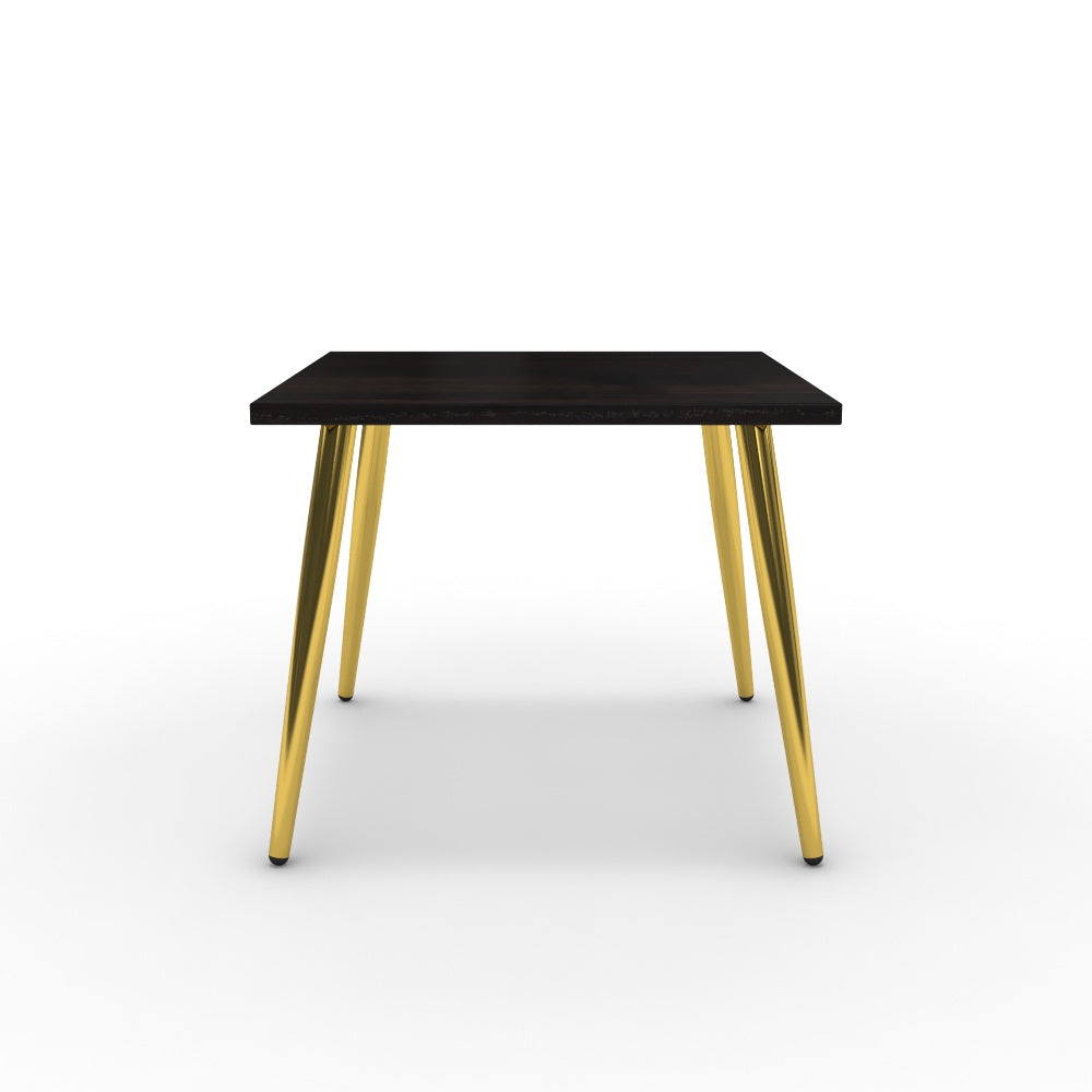 Dohányzóasztal - Manu arany lábbal - Füstölt dió, méret: 50x50