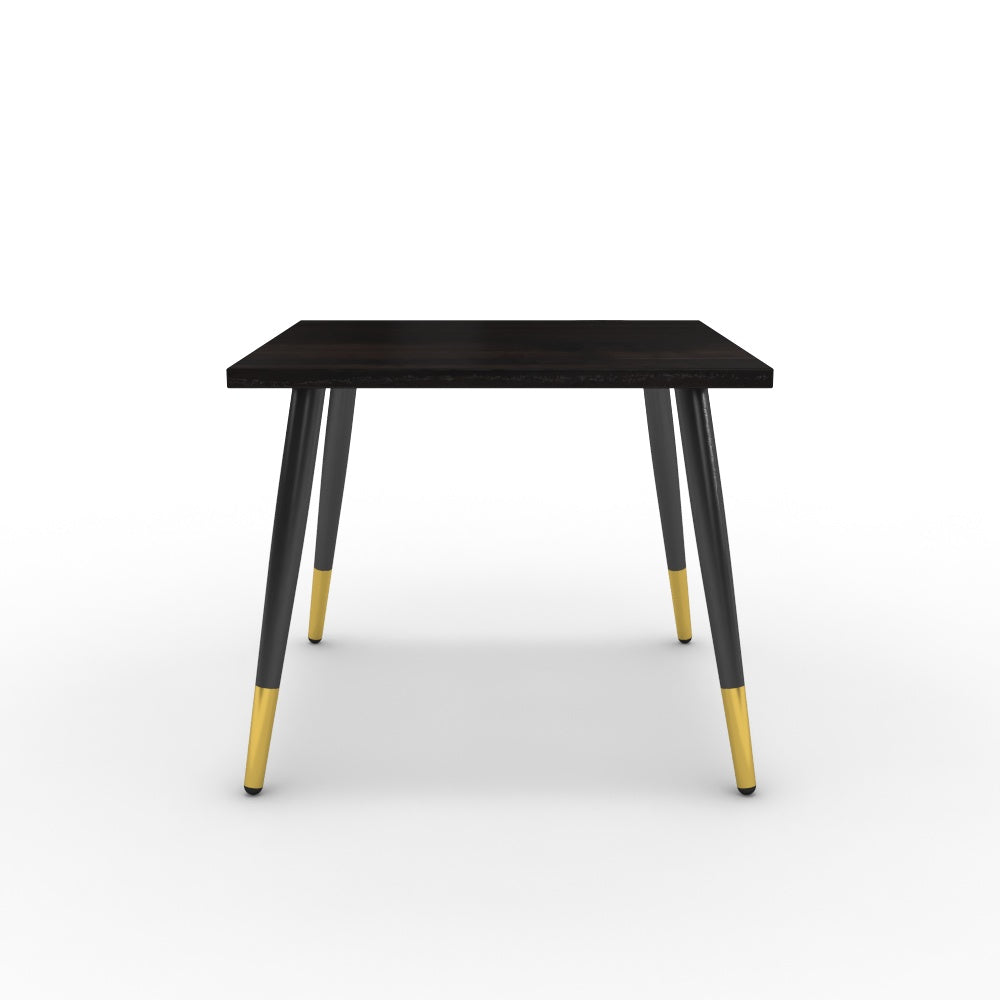 Dohányzóasztal - Manu fekete és arany lábbal - Füstölt dió, méret: 50x50