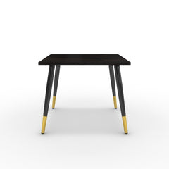 Dohányzóasztal - Manu fekete és arany lábbal - Füstölt dió, méret: 50x50