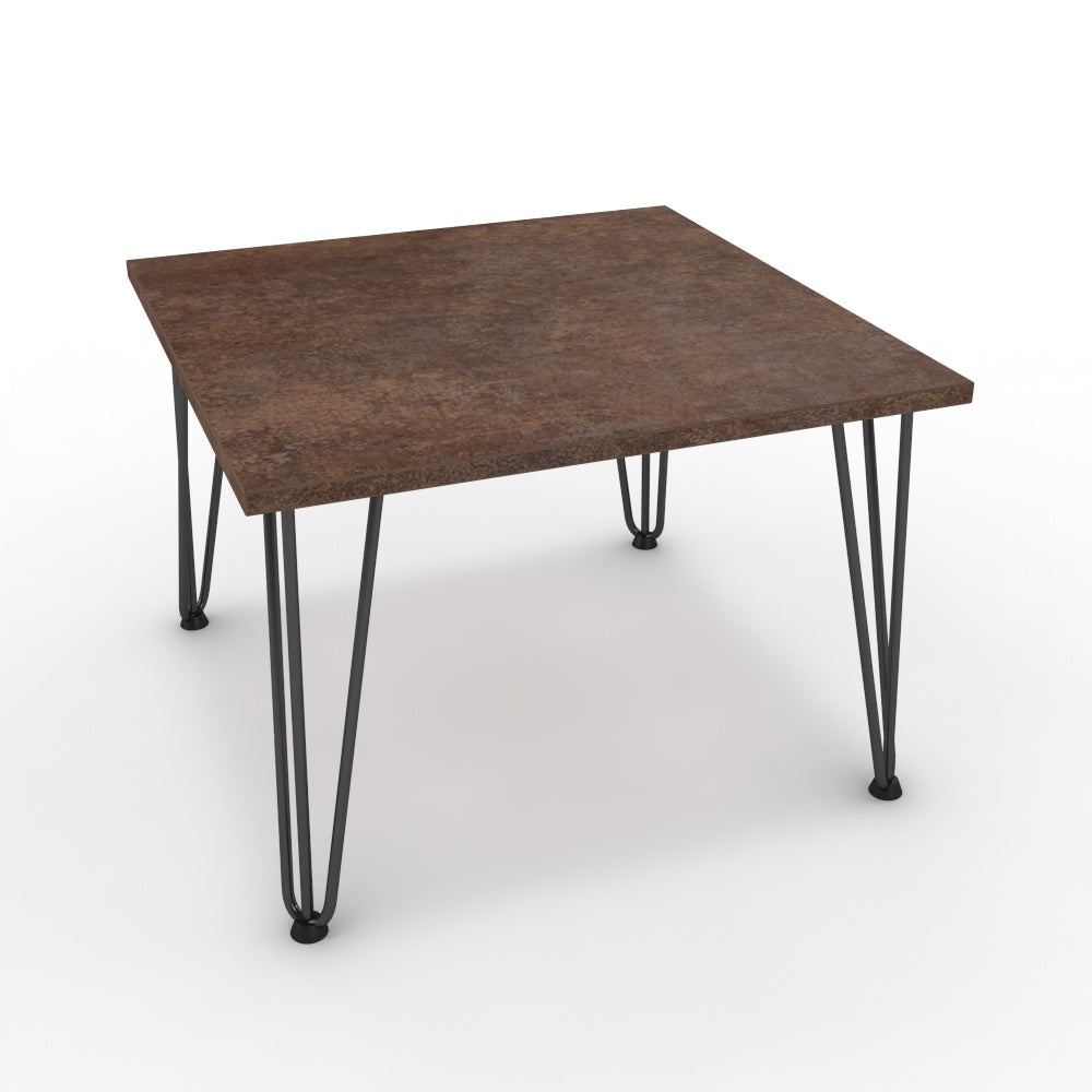 Dohányzóasztal - Linga fekete lábbal - Ferro bronz, méret: 60x60