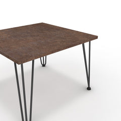 Dohányzóasztal - Linga fekete lábbal - Ferro bronz, méret: 60x60
