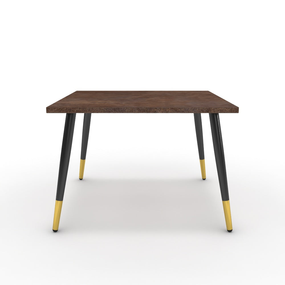 Dohányzóasztal - Manu fekete és arany lábbal - Ferro bronz, méret: 60x60