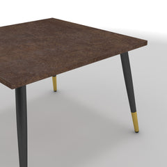 Dohányzóasztal - Manu fekete és arany lábbal - Ferro bronz, méret: 60x60