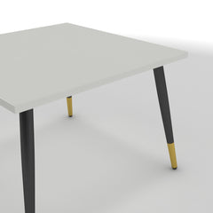 Dohányzóasztal - Manu fekete és arany lábbal - Alpesi fehér, méret: 60x60