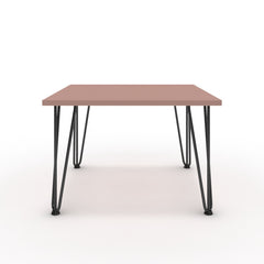 Dohányzóasztal - Linga fekete lábbal - Antik rózsaszín, méret: 60x60