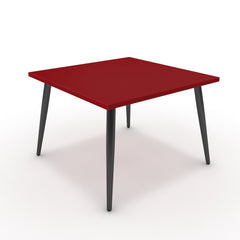 Dohányzóasztal - Manu fekete lábbal - Chilli piros, méret: 60x60