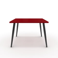 Dohányzóasztal - Manu fekete lábbal - Chilli piros, méret: 60x60