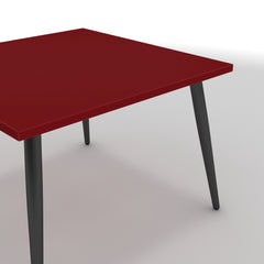 Dohányzóasztal - Manu fekete lábbal - Chilli piros, méret: 60x60