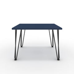 Dohányzóasztal - Linga fekete lábbal - Tiroli kék, méret: 60x60