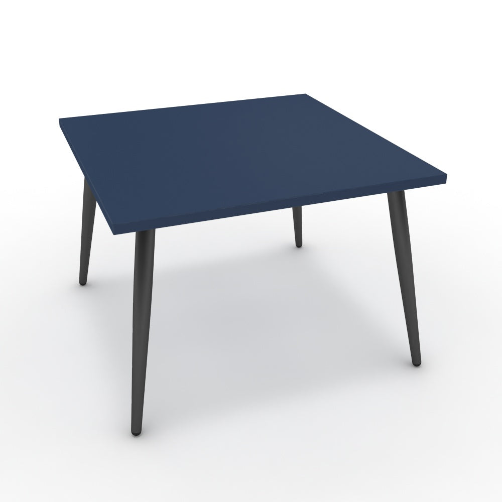 Dohányzóasztal - Manu fekete lábbal - Tiroli kék, méret: 60x60