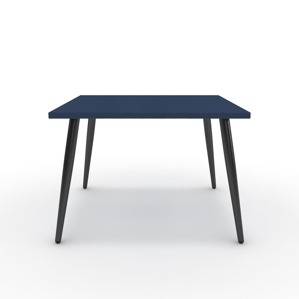 Dohányzóasztal - Manu fekete lábbal - Tiroli kék, méret: 60x60