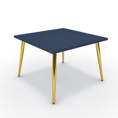 Dohányzóasztal - Manu arany lábbal - Tiroli kék, méret: 60x60