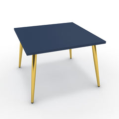 Dohányzóasztal - Manu arany lábbal - Tiroli kék, méret: 60x60