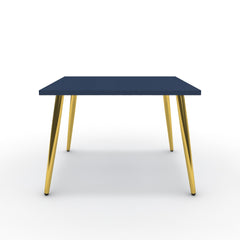 Dohányzóasztal - Manu arany lábbal - Tiroli kék, méret: 60x60
