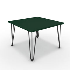 Dohányzóasztal - Linga fekete lábbal - Forest zöld, méret: 60x60