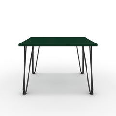 Dohányzóasztal - Linga fekete lábbal - Forest zöld, méret: 60x60
