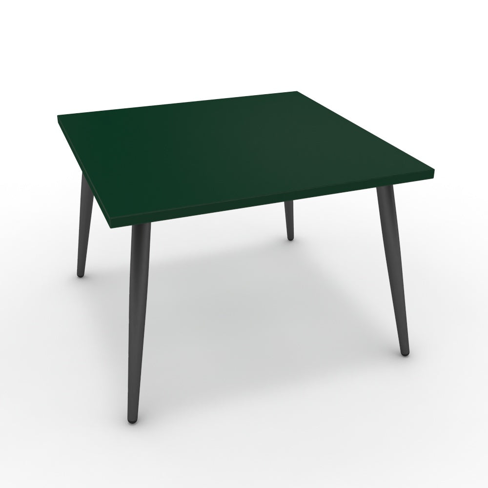 Dohányzóasztal - Manu fekete lábbal - Forest zöld, méret: 60x60