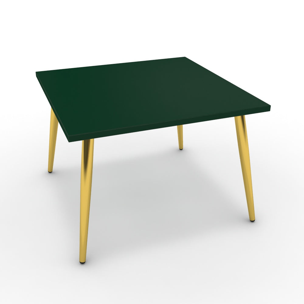 Dohányzóasztal - Manu arany lábbal - Forest zöld, méret: 60x60
