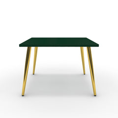 Dohányzóasztal - Manu arany lábbal - Forest zöld, méret: 60x60