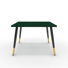 Dohányzóasztal - Manu fekete és arany lábbal - Forest zöld, méret: 60x60