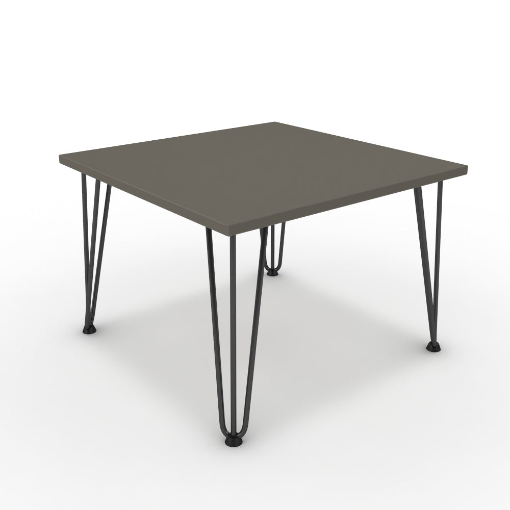 Dohányzóasztal - Linga fekete lábbal - Fosszil szürke, méret: 60x60