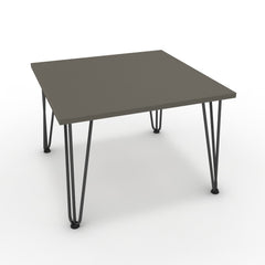 Dohányzóasztal - Linga fekete lábbal - Fosszil szürke, méret: 60x60