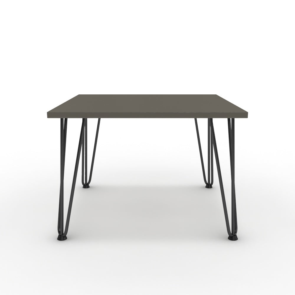 Dohányzóasztal - Linga fekete lábbal - Fosszil szürke, méret: 60x60