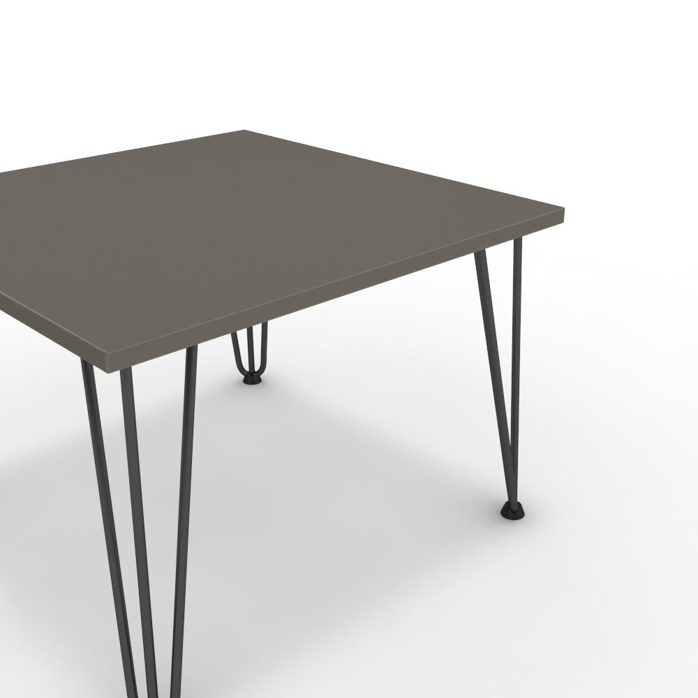 Dohányzóasztal - Linga fekete lábbal - Fosszil szürke, méret: 60x60