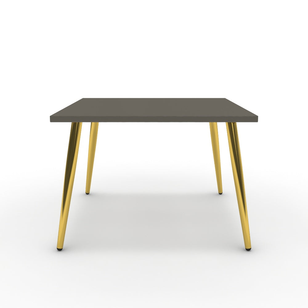 Dohányzóasztal - Manu arany lábbal - Fosszil szürke, méret: 60x60