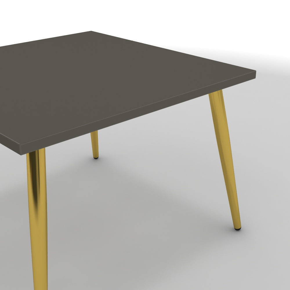 Dohányzóasztal - Manu arany lábbal - Fosszil szürke, méret: 60x60