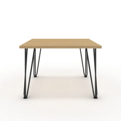 Dohányzóasztal - Linga fekete lábbal - Vicenza tölgy, méret: 60x60