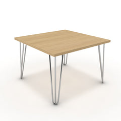 Dohányzóasztal - Linga króm lábbal - Vicenza tölgy, méret: 60x60