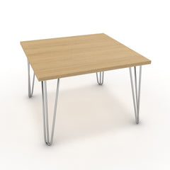 Dohányzóasztal - Linga króm lábbal - Vicenza tölgy, méret: 60x60