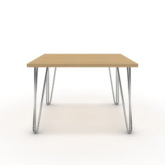 Dohányzóasztal - Linga króm lábbal - Vicenza tölgy, méret: 60x60