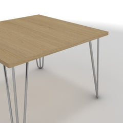 Dohányzóasztal - Linga króm lábbal - Vicenza tölgy, méret: 60x60