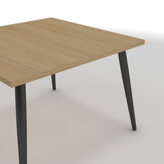 Dohányzóasztal - Manu fekete lábbal - Vicenza tölgy, méret: 60x60