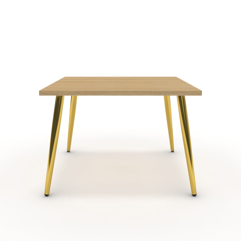 Dohányzóasztal - Manu arany lábbal - Vicenza tölgy, méret: 60x60