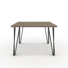 Dohányzóasztal - Linga fekete lábbal - Szürke Vicenza tölgy, méret: 60x60