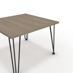 Dohányzóasztal - Linga fekete lábbal - Szürke Vicenza tölgy, méret: 60x60