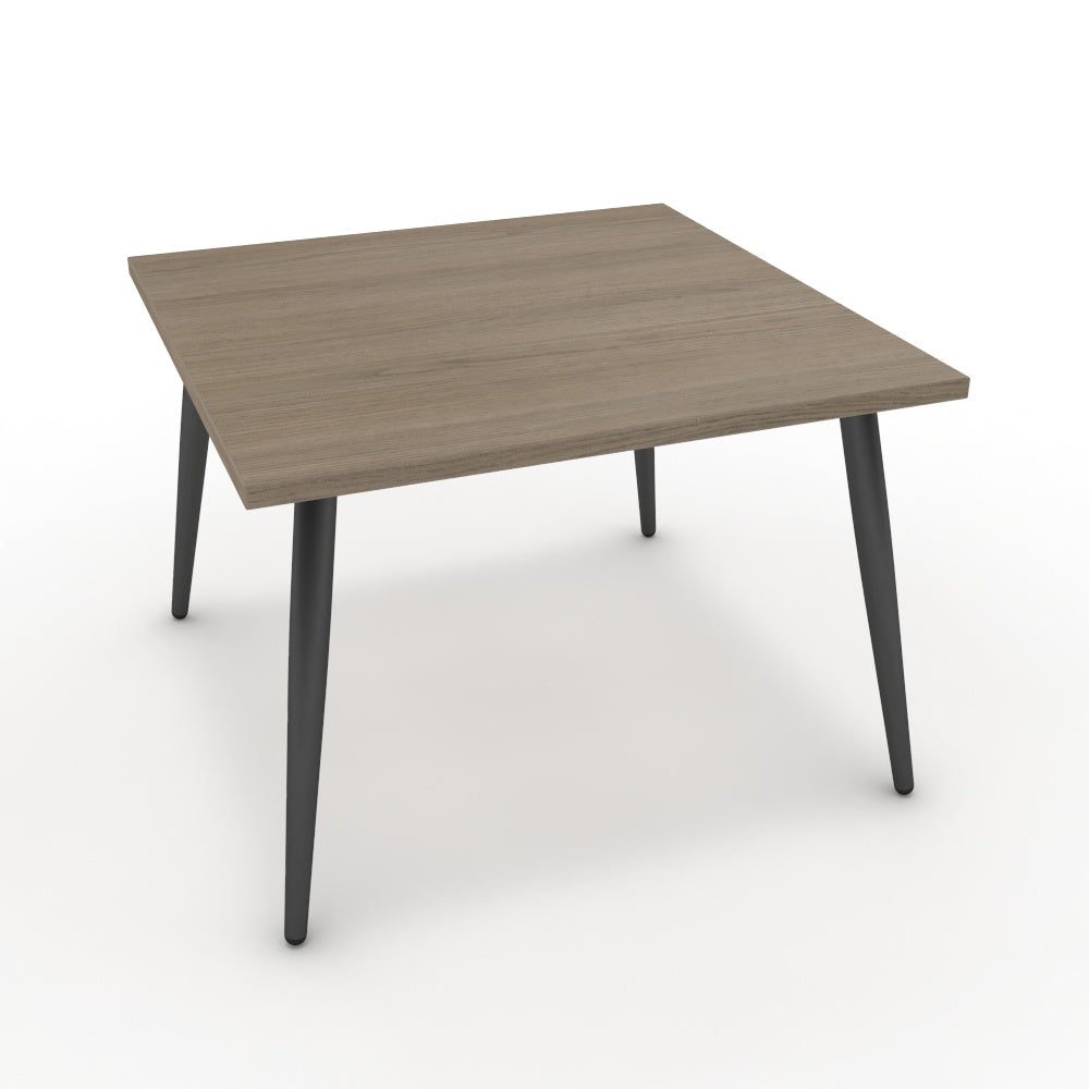 Dohányzóasztal - Manu fekete lábbal - Szürke Vicenza tölgy, méret: 60x60