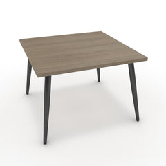 Dohányzóasztal - Manu fekete lábbal - Szürke Vicenza tölgy, méret: 60x60