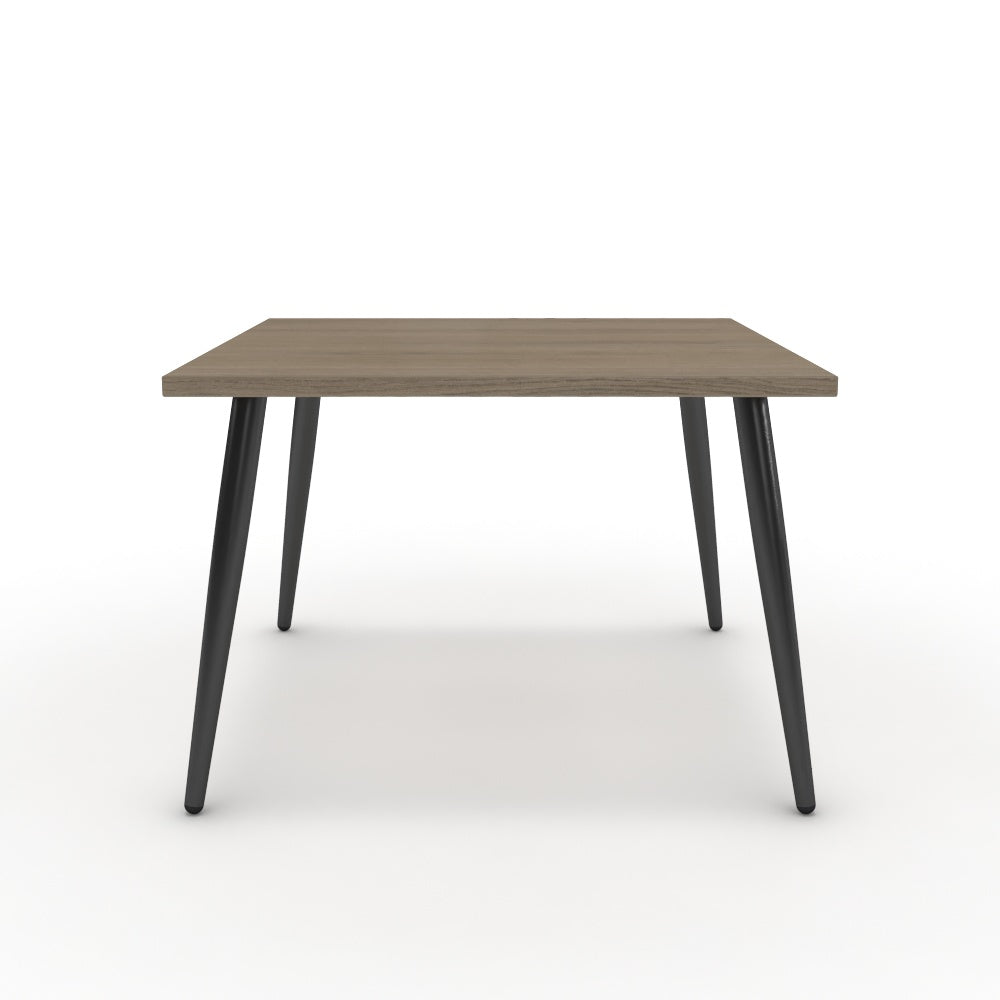 Dohányzóasztal - Manu fekete lábbal - Szürke Vicenza tölgy, méret: 60x60