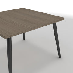 Dohányzóasztal - Manu fekete lábbal - Szürke Vicenza tölgy, méret: 60x60