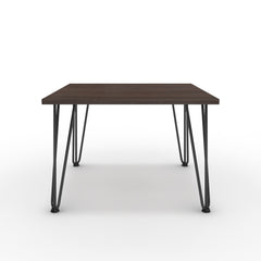 Dohányzóasztal - Linga fekete lábbal - Sötét rauna szil, méret: 60x60